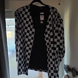 NORDIC Black and White Checkered Blazer